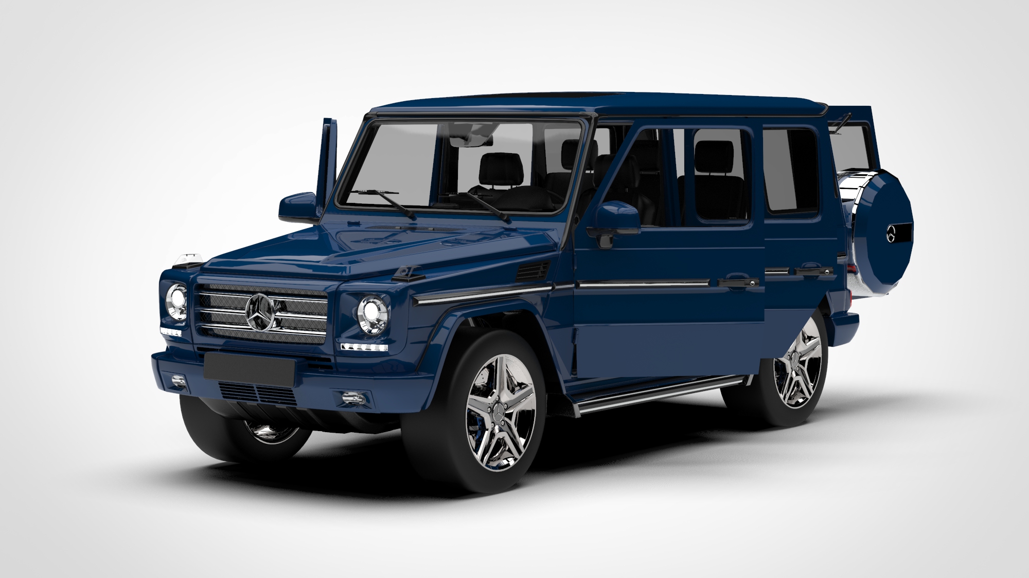 Mercedes Benz G Class With Interior Blue