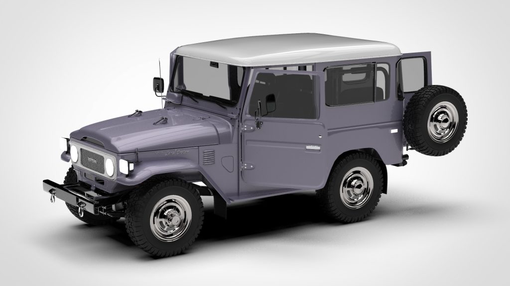 图片[2]-Toyota Land Cruiser FJ 40 Blue With Interior