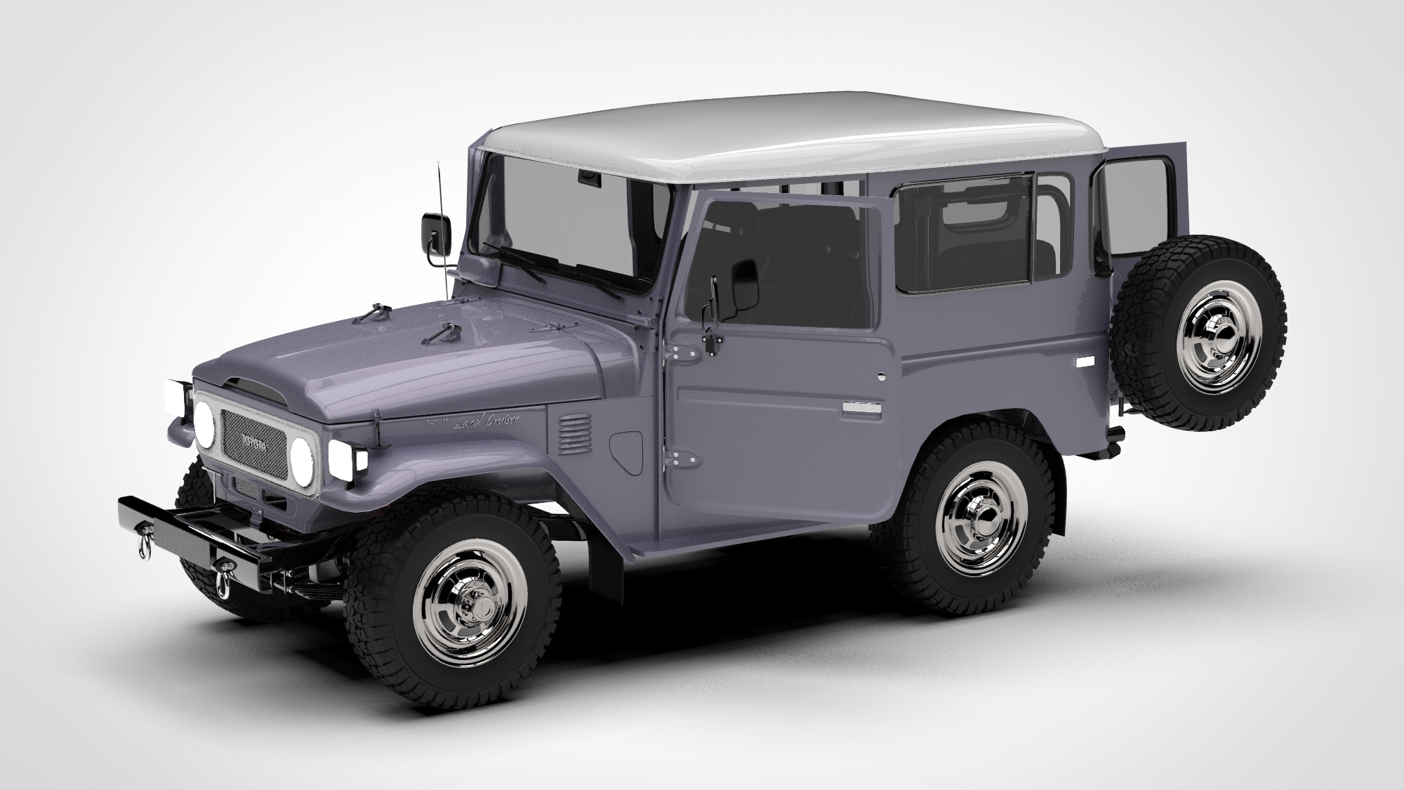 Toyota Land Cruiser FJ 40 Blue With Interior