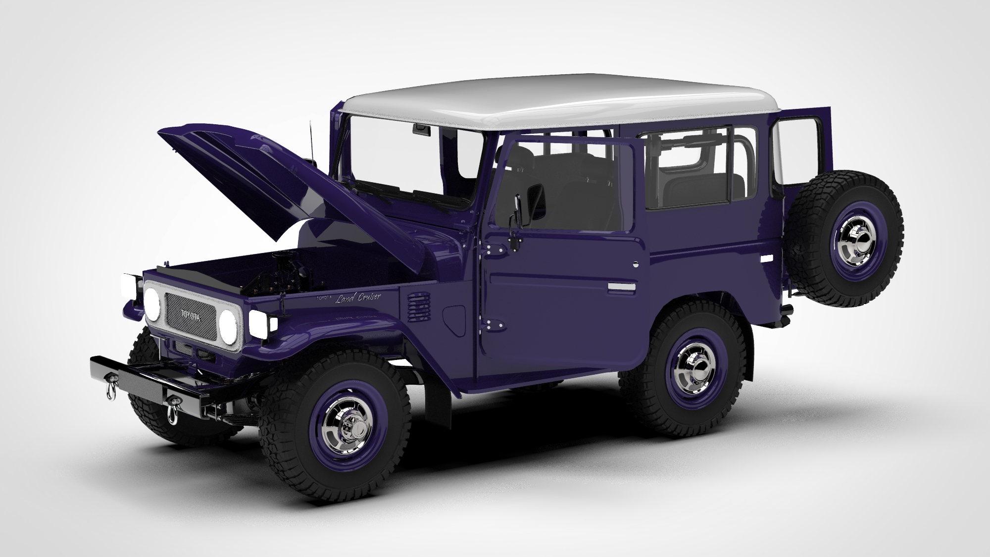 Toyota Land Cruiser FJ 40 Green Interiorchassis