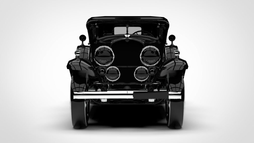 图片[1]-Cadillac V16 Roadster Low Poly 1930