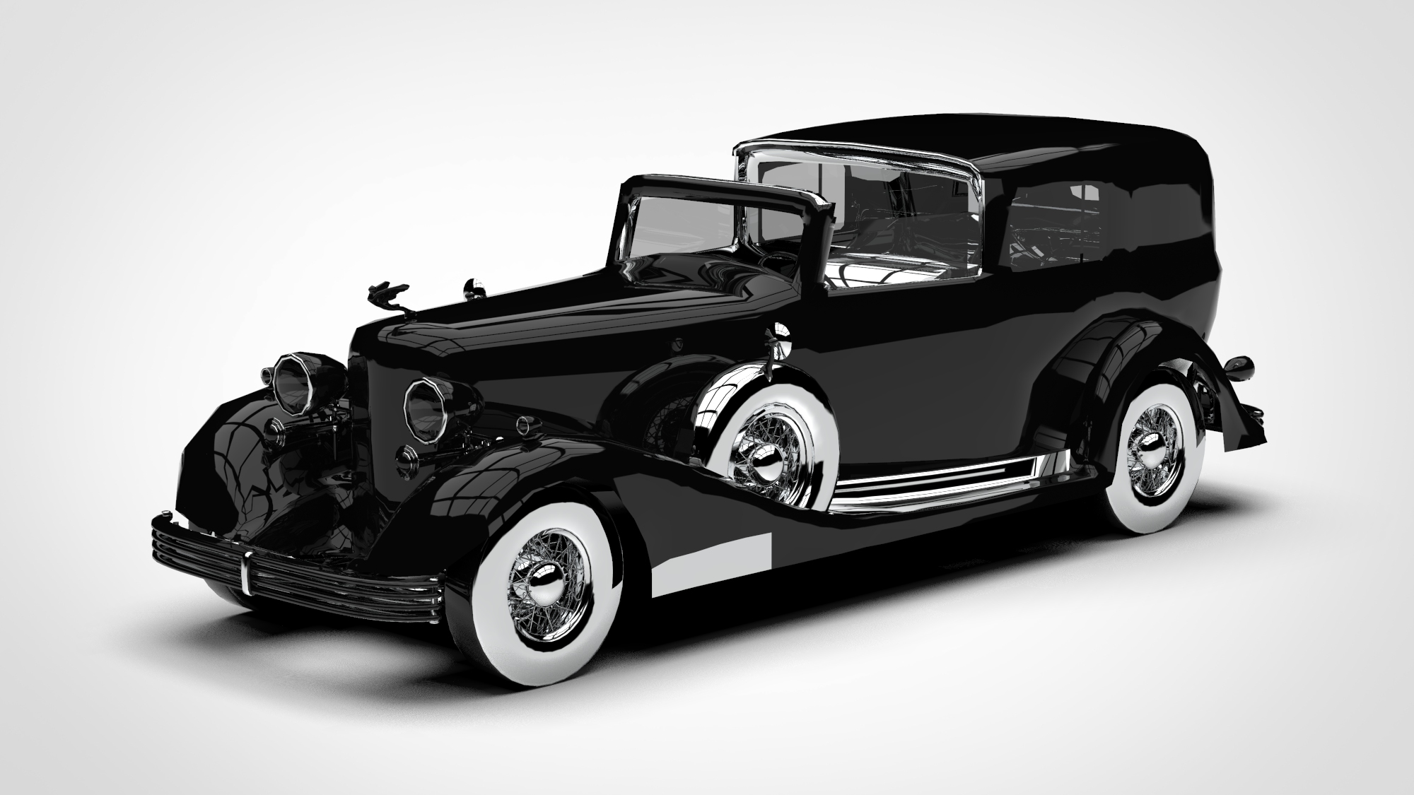 Cadillac V16 Town Car Low Poly 1933