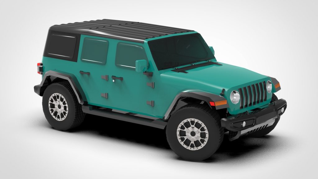 图片[3]-Jeep Wrangler Low Poly 2022