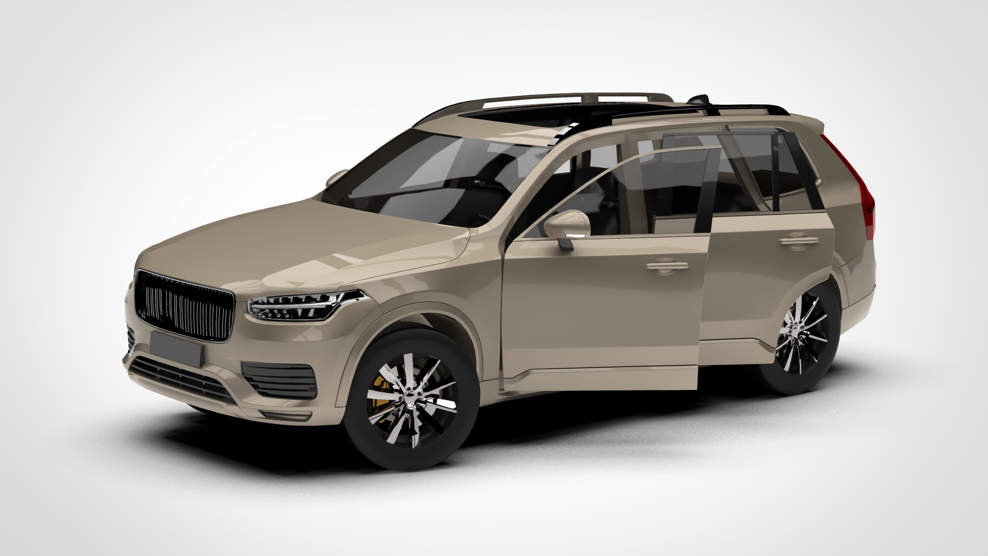 Volvo XC90 Pbr Game Ready Low Poly