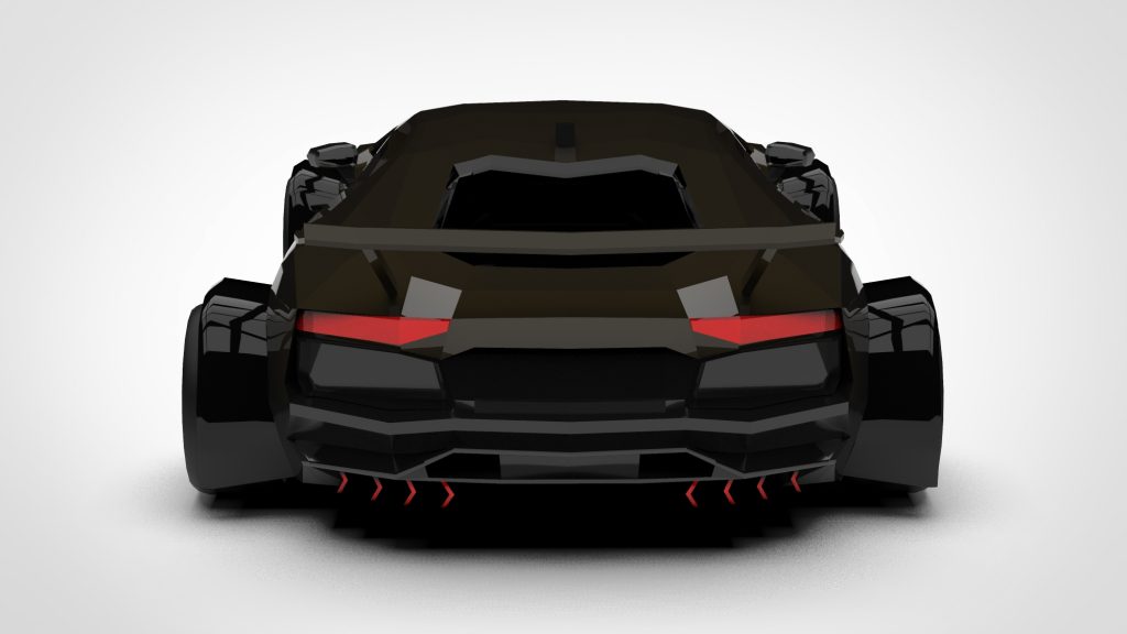 图片[6]-Lamborghini Aventador Black Low Poly