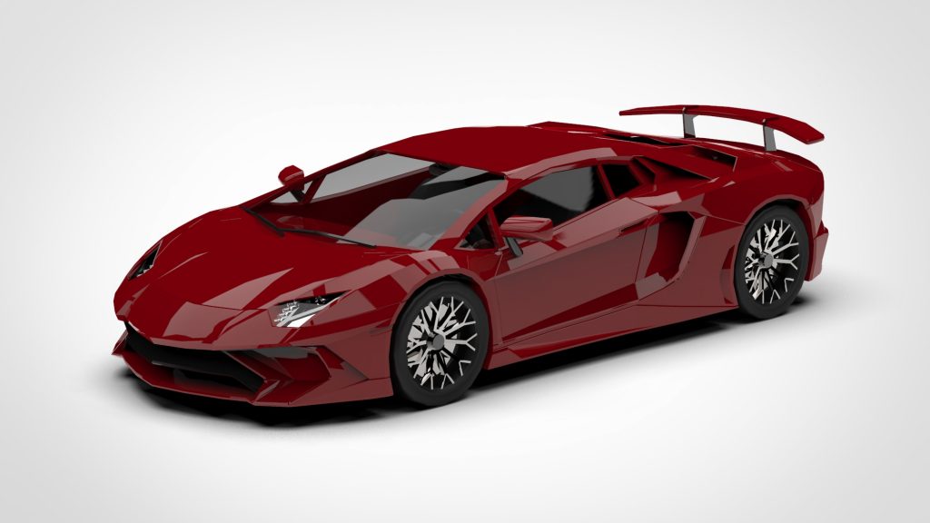 图片[2]-Lamborghini Aventador Mobile Game Low Poly