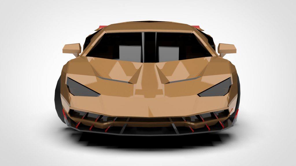 图片[1]-Lamborghini Centenario LP Low Poly 2016