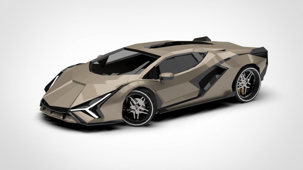 图片[2]-Lamborghini Sian FKP 37 Low Poly