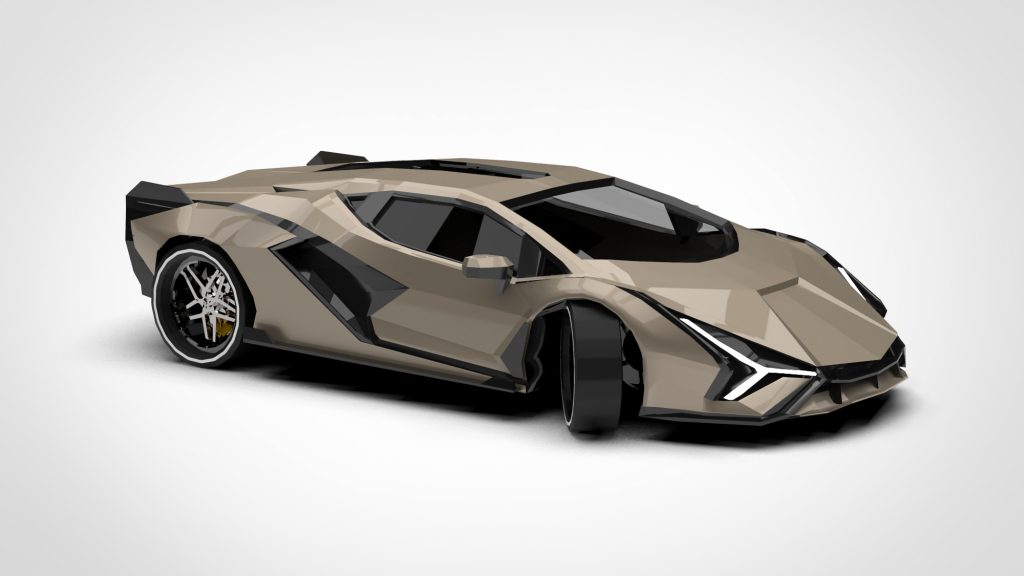 图片[3]-Lamborghini Sian FKP 37 Low Poly