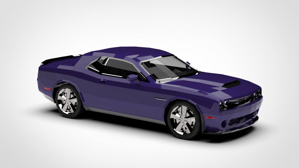 图片[3]-DODGE Challenger Low Poly 2015