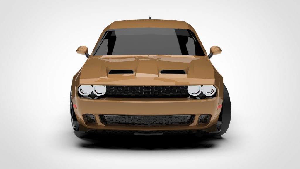 图片[1]-DODGE Challenger SRT Low Poly 2023