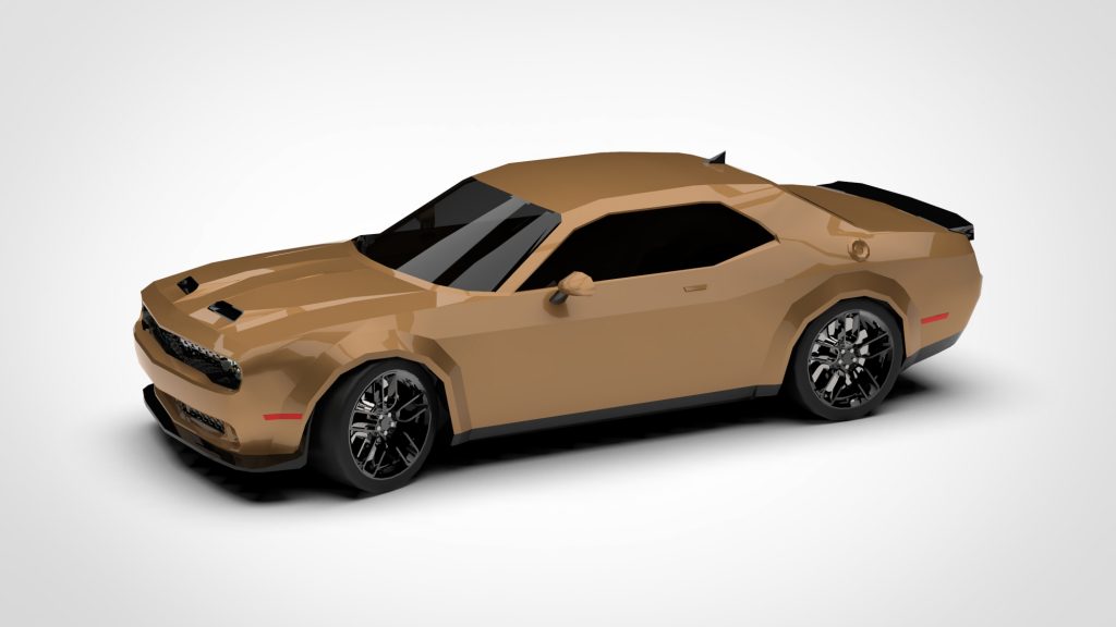 图片[2]-DODGE Challenger SRT Low Poly 2023