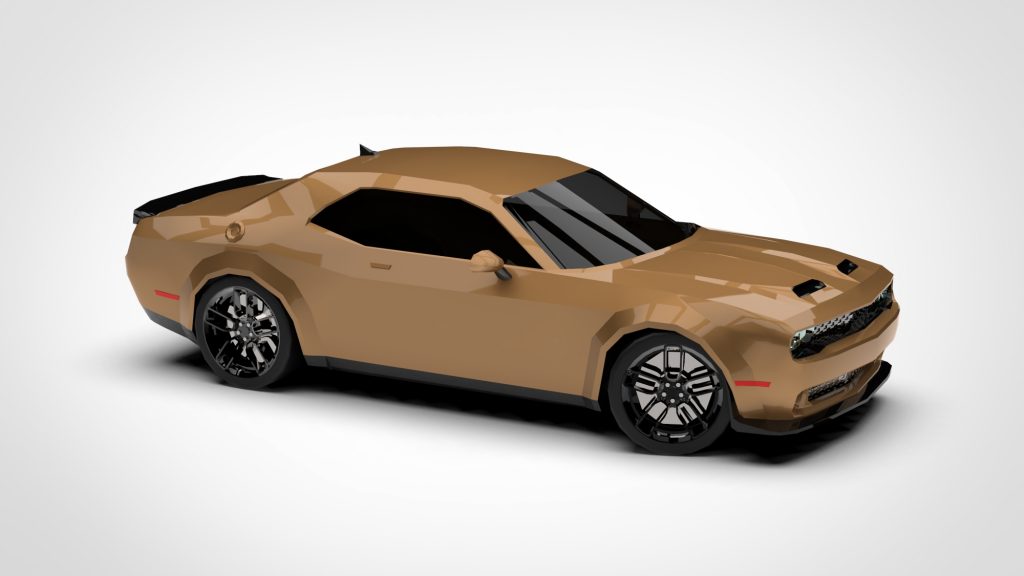 图片[3]-DODGE Challenger SRT Low Poly 2023