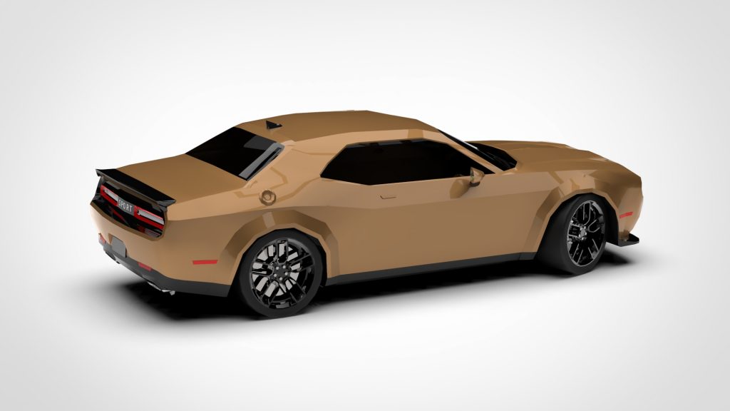 图片[5]-DODGE Challenger SRT Low Poly 2023