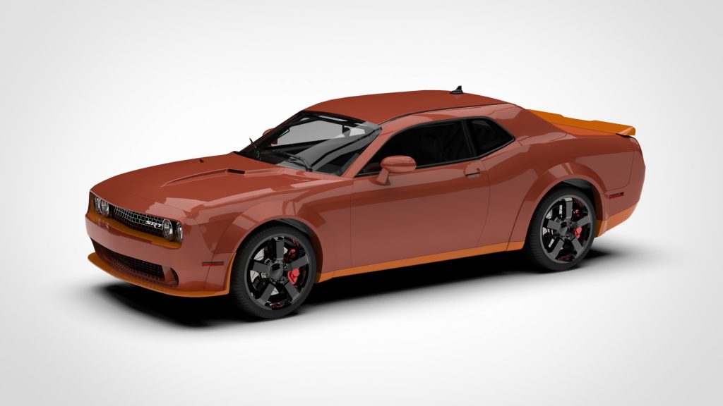 图片[2]-DODGE Challenger SRT Low Poly