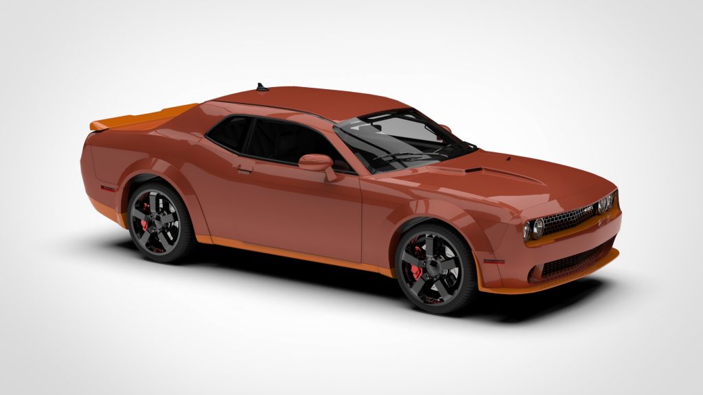 图片[3]-DODGE Challenger SRT Low Poly